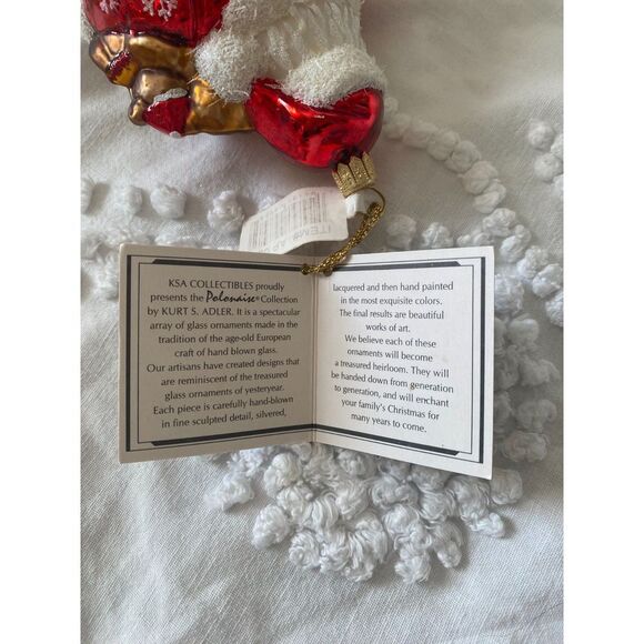 Kurt S Adler Polonaise Hand Blown Santa with Three Teddy Bears NWT - Picture 12 of 15